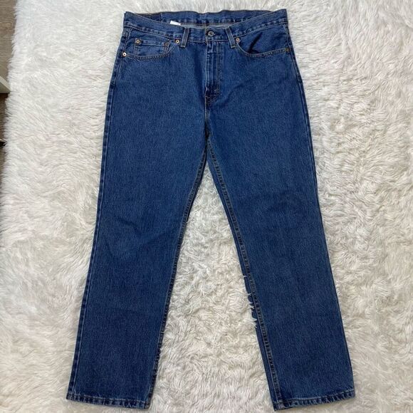 Levis 516 Mens Jeans Size 36x30 Straight Leg Medium Blue 100% Cotton - Picture 1 of 11